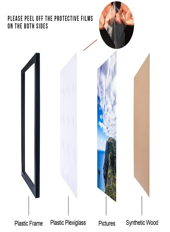 MENNTHUI 9x10 Black Picture Frame, Tabletop and Wall Mounting Horizontally or Vertically, Decoration for Photos, Paintings, Posters, Artwork - Image 2